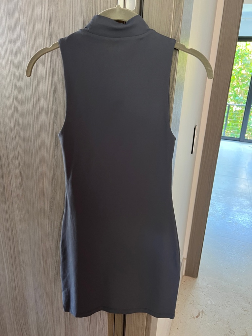 NEW! Aritzia BABATON mock turtleneck bodycon mini dress gray XS - Picture 6 of 7